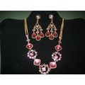 Beautiful Crystal Studded Necklace & Matching C...