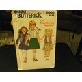 Butterick 6608 Girl's Dress, Blouse, Skirt & Ve...