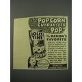 1944 Jolly Time Popcorn Ad - The popcorn that is guaranteed to pop