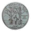 Vermont State Quarter Fridge Magnet