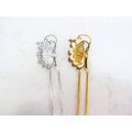 Antique style silver or gold filigree butterfly...