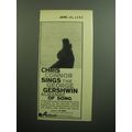 1957 Atlantic Records Ad - Chris Connor Sings the George Gershwin Almanac