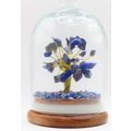 Lapis Lazuli Gem Tree Ornament Under a Glass Do...