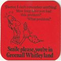 BEER MAT - GREENALL WHITLEY BREWERY - SMILE PLE...