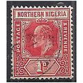 Northern Nigeria 1910 SG29 1d Carmine Fine Used ..