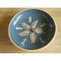 Powder Blue Studio Pottery Pin Dish With Floral...