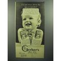 1944 Gerber's Baby Food Ad - I'm Just Crazy About