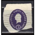 Used U534a 3c George Washington Fine Cut Square...