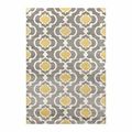 3'3" x 5' Grey Yellow Trellis Geometric Polypro...