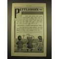 1902 Pettijohn's Flaked Breakfast Food Ad - art...