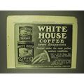 1908 White House Coffee and Tea Ad - Never Diap...