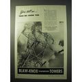 1950 Blaw-Knox Transmission Towers Ad - You Tel...