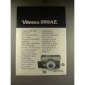 1968 Zeiss Ikon Voigtlander Vitessa 500 AE Camera Ad