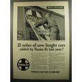 1953 Santa Fe Railroad Ad - 21 miles of new freight cars added last year