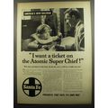 1953 Santa Fe Railroad Ad - I want a ticket on the Atomic Super Chief