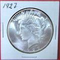 1927 Peace Dollar. This Coin is a replica and c...