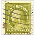 USA 1912 8c Yellow Green Franklin Used V1