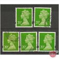 Y1680 20p Bright Green (2 bands).Fine Used.