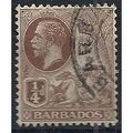 Barbados 1912 SG170 1/4d Brown Fine Used .. ..