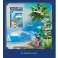 CENTRAL AFRICA 2016 SHEET MNH CRUISE SHIPS BOAT...