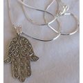 Hamsa-A silver pendant
