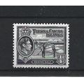 Turks&Caicos.SG194 1/4d Raking Salt (Black).Mou...
