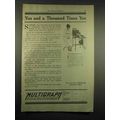 1917 Multigraph Ad - You and a Thousand Times You