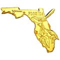 Florida Laser Etched Wood Fridge Magnet