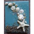 New Handmade OOAK Seashell Resin Mosaic Wall De...