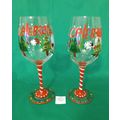 PAIR of HANDPAINTED PIER 1 CELEBRATE THE SEASON...