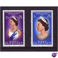 GUERNSEY 1977 SILVER JUBILEE SG 149/150 SET 2 V...