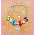 Lovely Dragonfly Charm Euro Beads Silver Tone B...