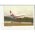 Aviation DAN-AIR 737-200 Postcard by Skilton & ...