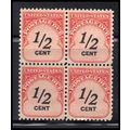 J88 1/2c Postage Due Fine MNH Blk/4 O7067