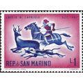 SAN MARINO, Deer hunting, 16th C, brown & red 1...