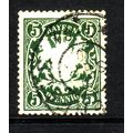 GERMANY STATES BAVARIA 1876 SG 122 5pf GREEN FI...