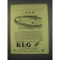 1949 Smiths K.L.G. Spark Plug Ad - John Cobb's Railton Mobil Special