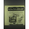 1947 Cudahy's Tang Meat Ad - It's pure pork - extra lean