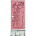 Vintage: Crich Tramways A ticket - red