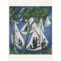 Ernst Ludwig Kirchner Sailboats Near Grunau WW1...