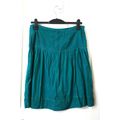 H&M Green 100% Cotton Skirt Fully Lined Size Me...