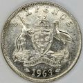 AUSTRALIA 1963 Sixpence 50% Silver (A)