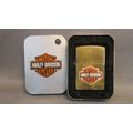 HARLEY DAVIDSON BRASS ZIPPO MOTORCYCLE LOGO LIG...