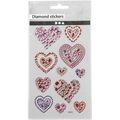 Heart Diamond Stickers Rhinestone 1 sheet of 11...