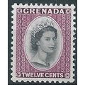 Grenada 1953 SG200 12c Black & Purple Mounted M...