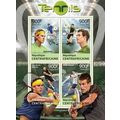 CENTRAL AFRICA 2013 SHEET MNH TENNIS PLAYERS SP...