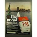 1976 L&M Cigarettes Ad - Twin Towers, Statue Liberty