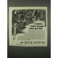 1979 Buck Knives Ad - A Faithful Friend Think and Thin