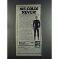 1982 Damart Underwear Ad - Me, Cold? Never!