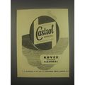 1949 Castrol Motor Oil Ad - Rover recommend Castrol